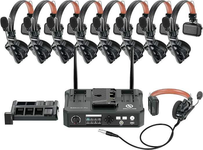 Hollyland Solidcom C1 Pro Hub – 8S Wireless Intercom System with HUB & 9 Headsets