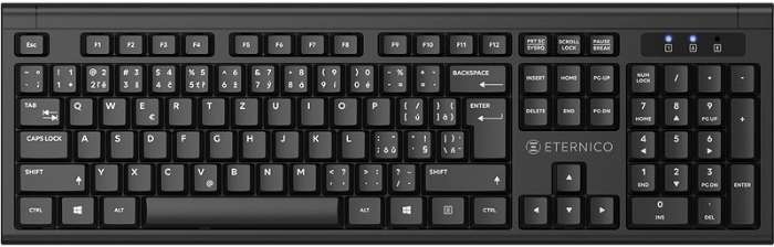 Eternico Essential Keyboard Wired KD1000 AET-KD1000CSBN