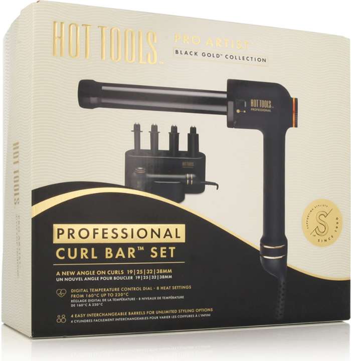 Hot Tools Pro Artist Black Gold Collection Curl Bar Set